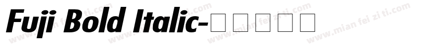 Fuji Bold Italic字体转换